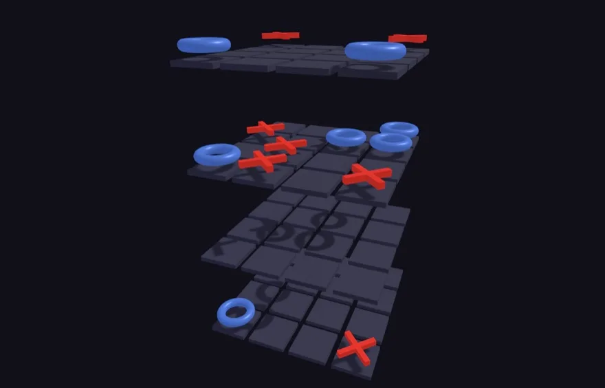 3DTTT: noughts and crosses across stacked 3D boards.