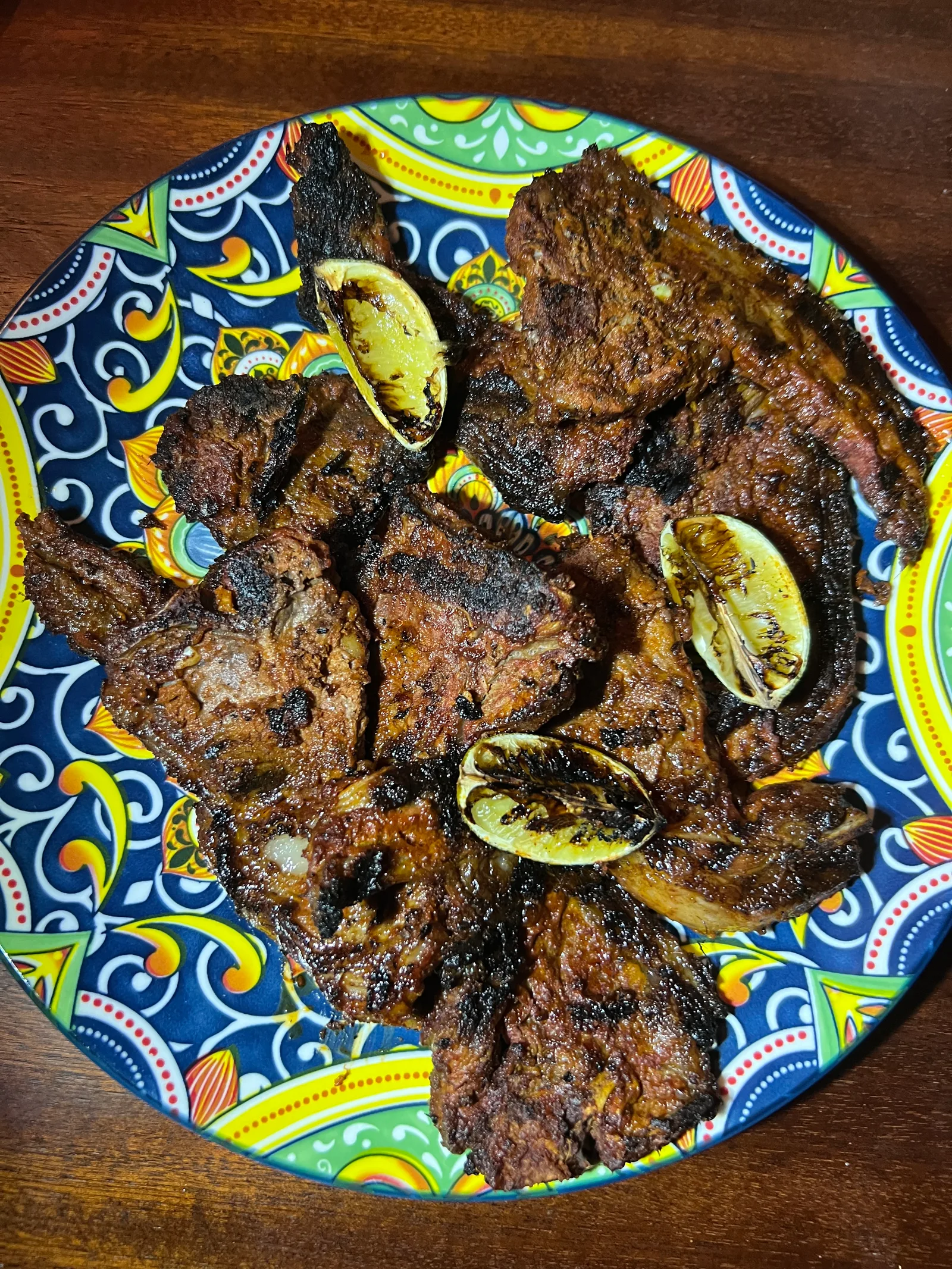 Jerk chicken, rice and peas