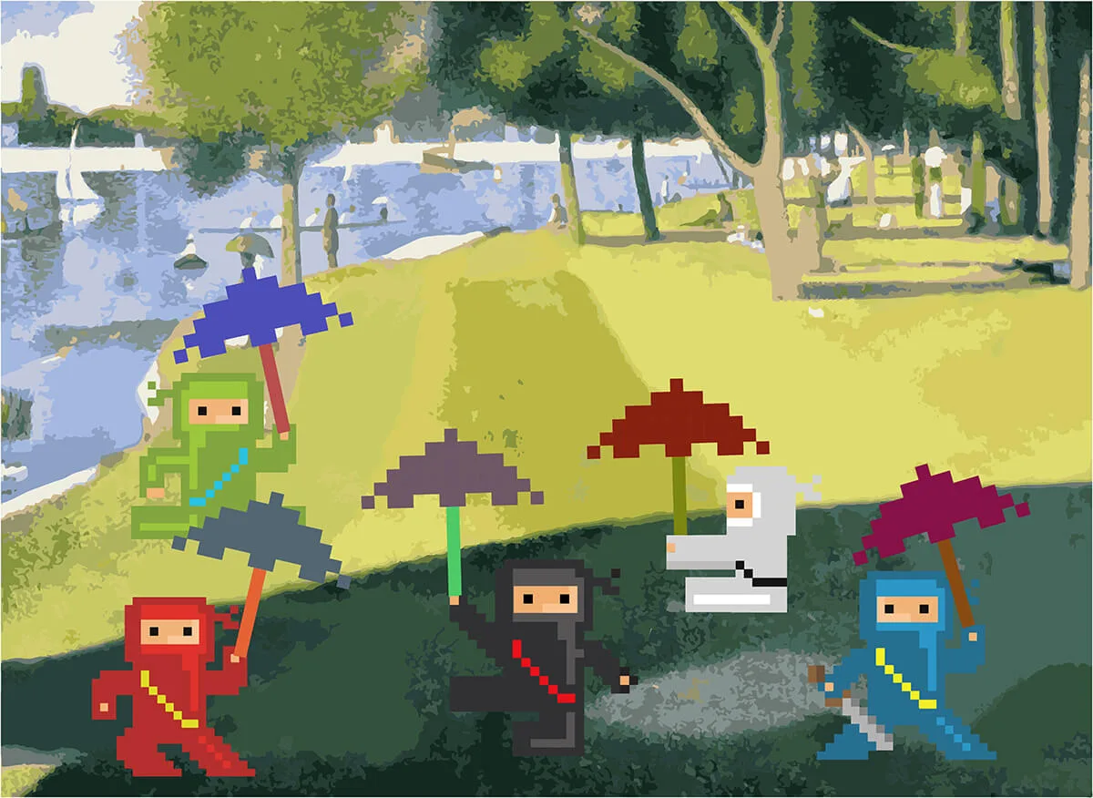 A Seurat rework with 8-bit ninjas.